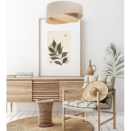 Luster na lanku GALAXY 1xE27/60W/230V béžová