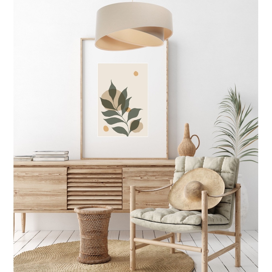 Luster na lanku GALAXY 1xE27/60W/230V béžová