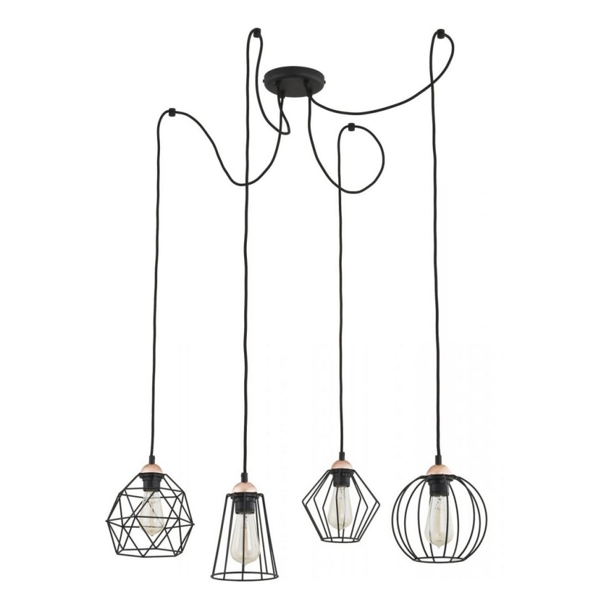 Luster na lanku GALAXY 4xE27/60W/230V pavúk