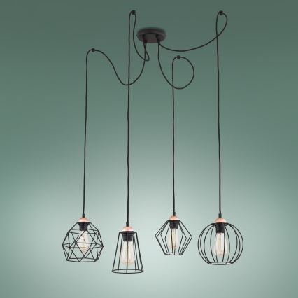 Luster na lanku GALAXY 4xE27/60W/230V pavúk