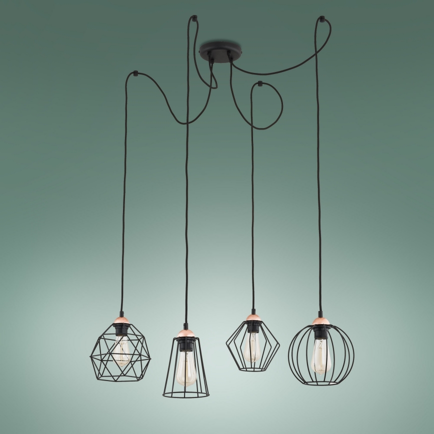 Luster na lanku GALAXY 4xE27/60W/230V pavúk