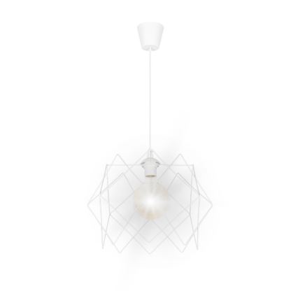 Luster na lanku GALL 1xE27/60W/230V biela