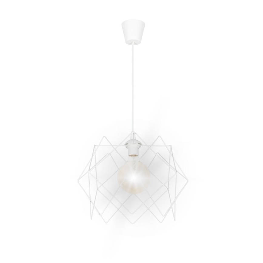 Luster na lanku GALL 1xE27/60W/230V biela