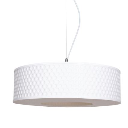 Luster na lanku GARDA 1xE27/60W/230V pr. 40 cm biela