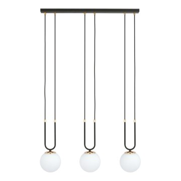 Luster na lanku GLAM 3xE14/10W/230V čierna