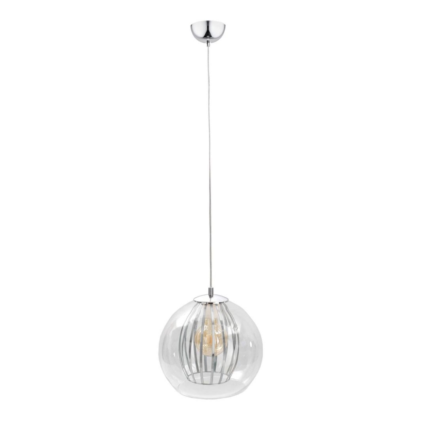 Luster na lanku GLAMI 1xE27/60W/230V lesklý chróm