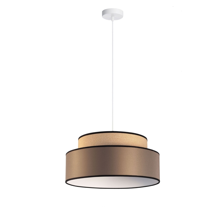 Luster na lanku GRACE 1xE27/60W/230V béžová/hnedá