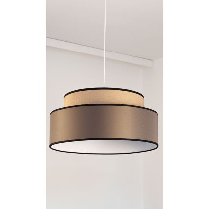 Luster na lanku GRACE 1xE27/60W/230V béžová/hnedá