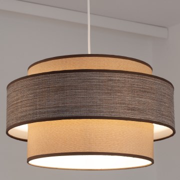 Luster na lanku GRACE 1xE27/60W/230V béžová/hnedá