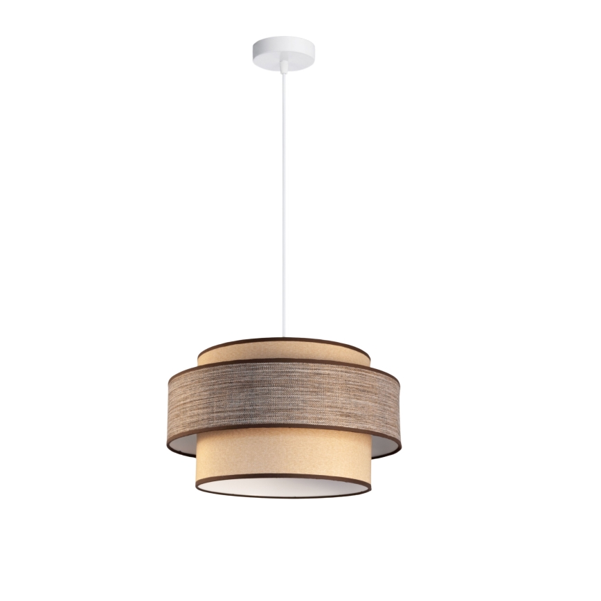 Luster na lanku GRACE 1xE27/60W/230V béžová/hnedá