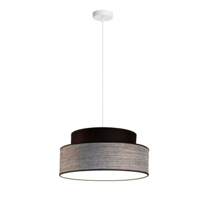 Luster na lanku GRACE 1xE27/60W/230V čierna/šedá