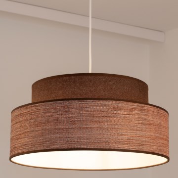 Luster na lanku GRACE 1xE27/60W/230V hnedá/béžová