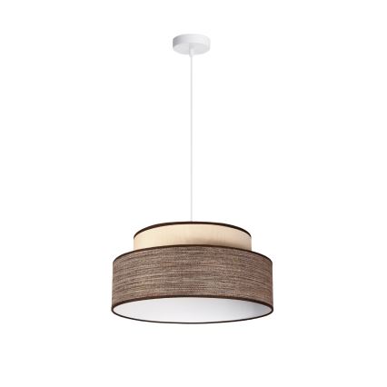 Luster na lanku GRACE 1xE27/60W/230V krémová/hnedá