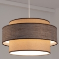 Luster na lanku GRACE 1xE27/60W/230V pr. 40 cm béžová/hnedá