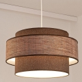 Luster na lanku GRACE 1xE27/60W/230V pr. 40 cm hnedá/béžová