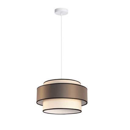 Luster na lanku GRACE 1xE27/60W/230V pr. 40 cm krémová/hnedá