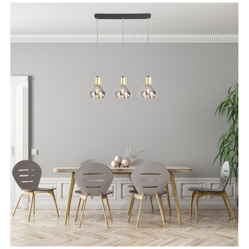 Luster na lanku GREGORY 3xE14/40W/230V