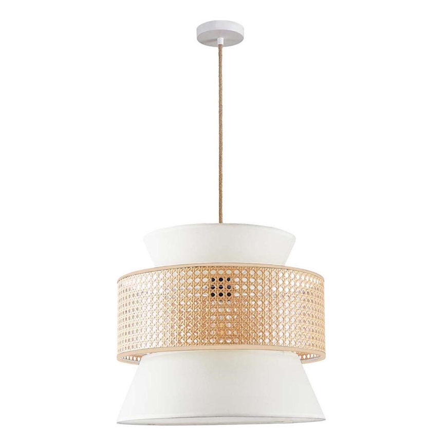 Luster na lanku GRENADA 1xE27/20W/230V pr. 40 cm béžová