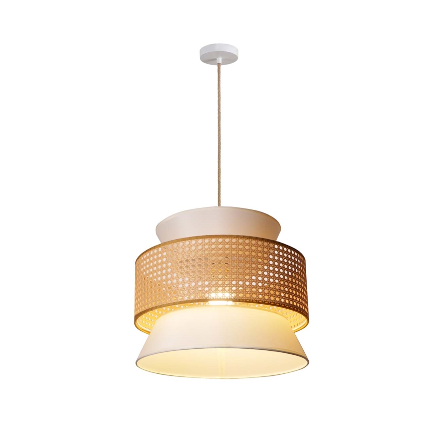Luster na lanku GRENADA 1xE27/20W/230V pr. 40 cm béžová