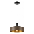 Luster na lanku HAKI 1xE27/60W/230V hnedá/čierna