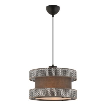 Luster na lanku HALO 1xE27/60W/230V hnedá/šedá