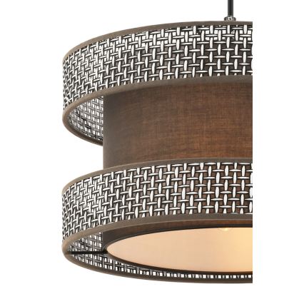 Luster na lanku HALO 1xE27/60W/230V hnedá/šedá