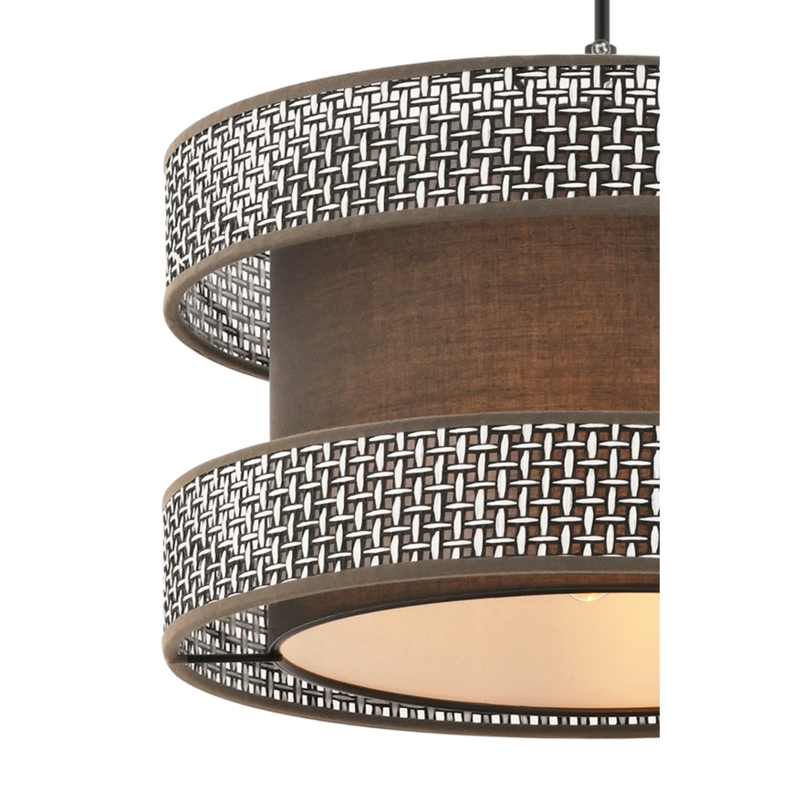 Luster na lanku HALO 1xE27/60W/230V hnedá/šedá