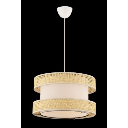 Luster na lanku HALO 1xE27/60W/230V krémová/béžová