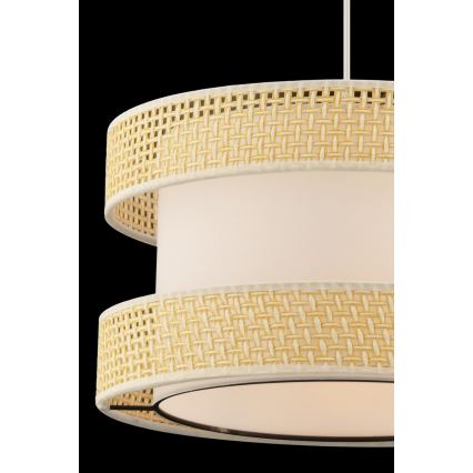 Luster na lanku HALO 1xE27/60W/230V krémová/béžová