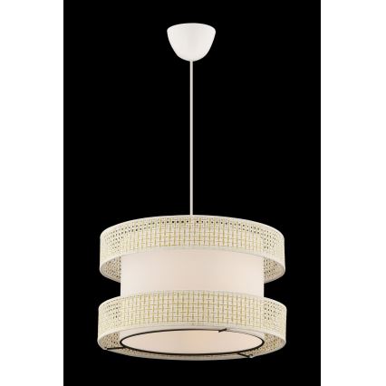 Luster na lanku HALO 1xE27/60W/230V krémový