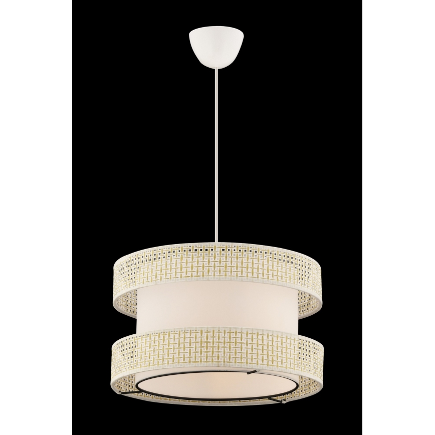 Luster na lanku HALO 1xE27/60W/230V krémový