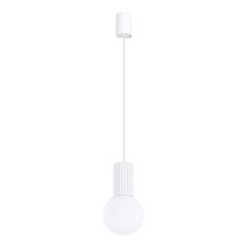 Luster na lanku HALO 1xG9/8W/230V pr. 12 cm biela