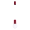 Luster na lanku HALO 1xG9/8W/230V pr. 12 cm červená