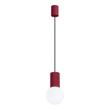 Luster na lanku HALO 1xG9/8W/230V pr. 12 cm červená