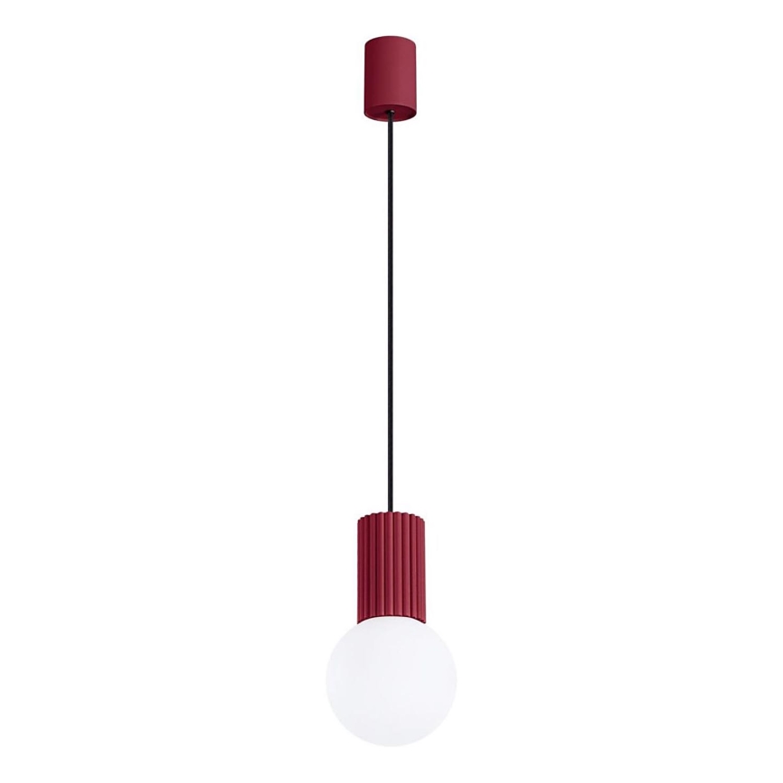 Luster na lanku HALO 1xG9/8W/230V pr. 12 cm červená