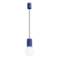 Luster na lanku HALO 1xG9/8W/230V pr. 12 cm modrá