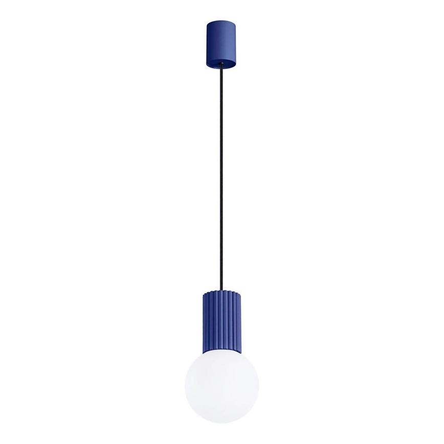 Luster na lanku HALO 1xG9/8W/230V pr. 12 cm modrá