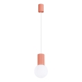 Luster na lanku HALO 1xG9/8W/230V pr. 12 cm ružová