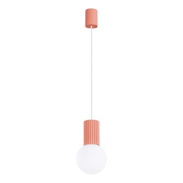 Luster na lanku HALO 1xG9/8W/230V pr. 12 cm ružová