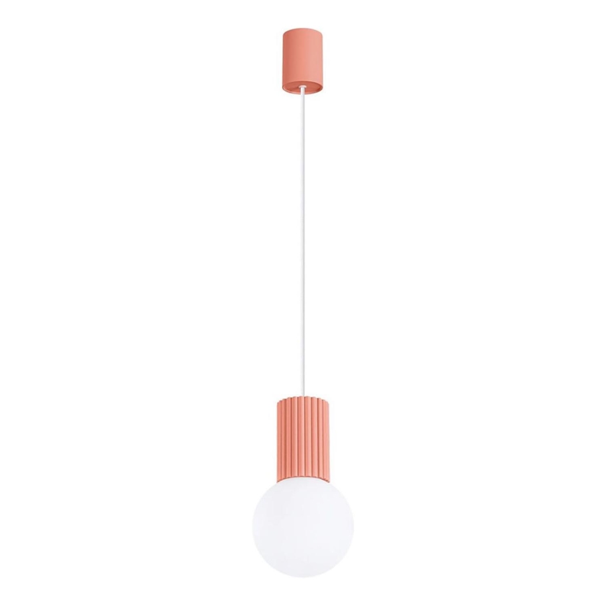 Luster na lanku HALO 1xG9/8W/230V pr. 12 cm ružová