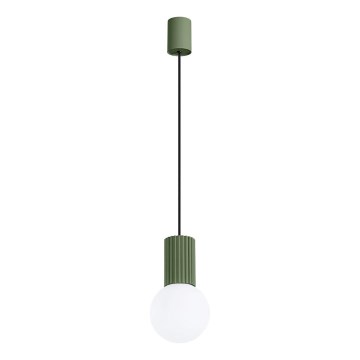 Luster na lanku HALO 1xG9/8W/230V pr. 12 cm zelená