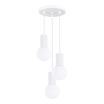 Luster na lanku HALO 3xG9/8W/230V pr. 25 cm biela