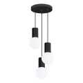 Luster na lanku HALO 3xG9/8W/230V pr. 25 cm čierna