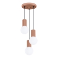 Luster na lanku HALO 3xG9/8W/230V pr. 25 cm hnedá