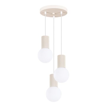 Luster na lanku HALO 3xG9/8W/230V pr. 25 cm krémová