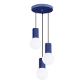 Luster na lanku HALO 3xG9/8W/230V pr. 25 cm modrá