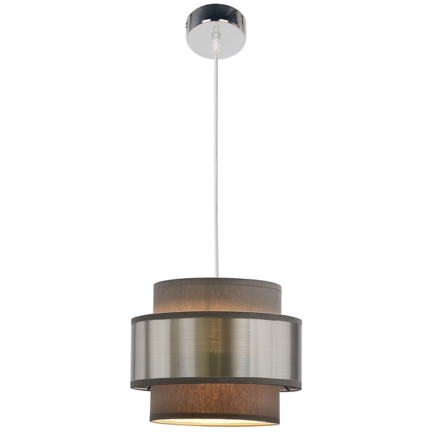 Luster na lanku HARE 1xE27/60W/230V šedá/matný chróm