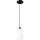 Luster na lanku HARMA 1xE27/15W/230V pr. 14 cm biela/čierna