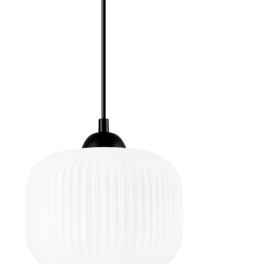 Luster na lanku HARMA 1xE27/15W/230V pr. 20 cm biela/čierna