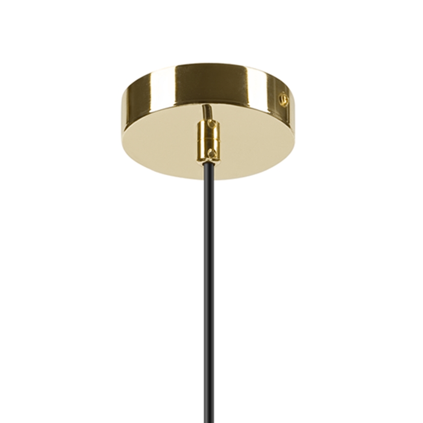 Luster na lanku HARMA 1xE27/15W/230V pr. 20 cm biela/zlatá